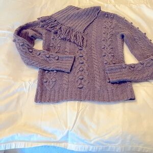 RALPH LAUREN BLACK LABEL beautiful hand knit sweater size M amethyst color